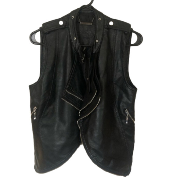 Buffalo David Bitton Jackets & Blazers - Buffalo Faux Leather Motorcycle Vest Small